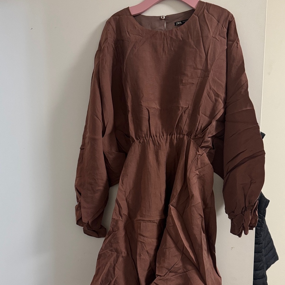 Zara Chocolate Brown Mini Dress